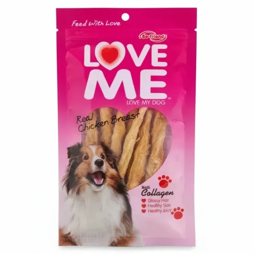 تشویقی سگ لاومی مدادی دورپیچ مرغ ۶۰ گرم